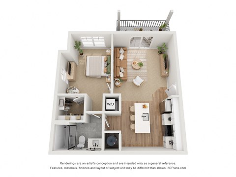 The Chestnut Floor Plan at Retreat at Mt. Vernon Apartments